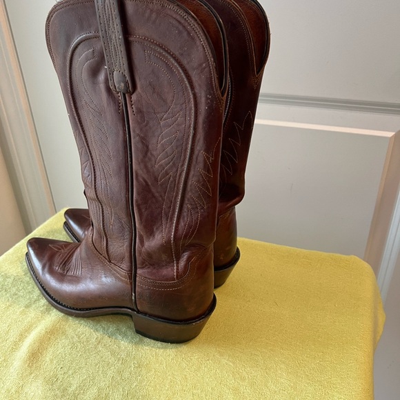 Lucchese Rich Brown Western Boots. Size 7.5 - Picture 3 of 14